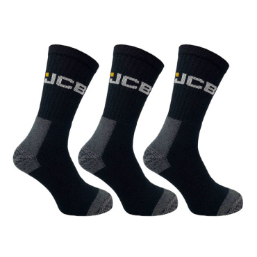 JCB schwarze Herrensocken 3 Paar im Pack